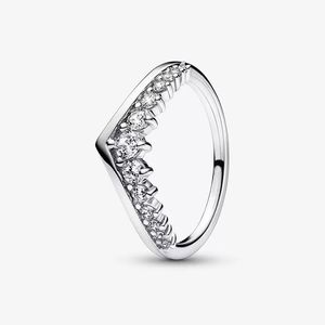 Desejo atemporal anel de pavimentação flutuante para Pandora autêntica Sterling Silver Party Jewelry Designer Rings For Women Sisters Gift Crystal Diamond Ring com caixa original