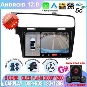 フォルクスワーゲンVWゴルフ7 MK7 GTI 2011-2021カーラジオカープレイHDマルチメディアアンドロイド12オートQualcomm GPSステレオ新しいビデオプレーヤー-4