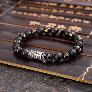 Strand Six True Words Buddhist Mala Armband Män Kvinnor Bön Reiki Healing Yoga Jewelry