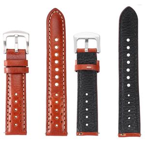 Uhrenarmbänder Handgefertigtes echtes Vintage-Vollnarbenlederarmband 20 mm 22 mm Racing-Band Schnellverschluss-Uhrenarmbänder Zubehör