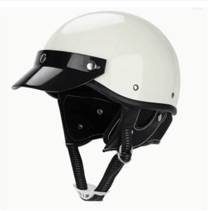 Motorcycle Helmets Sell Vintage Half Face Helmet Casco Casque Moto Retro DOT Gloss White S M L XL