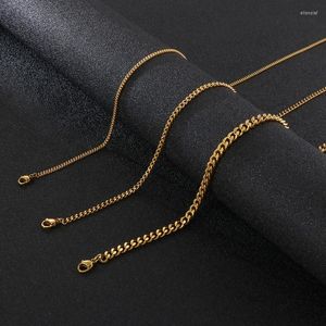 Łańcuchy męski kubański łańcuch kubański długie naszyjniki ze stali nierdzewnej konfigurowalna długość Hip Hop Choker urok biżuteria moda/mężczyźni prezenty