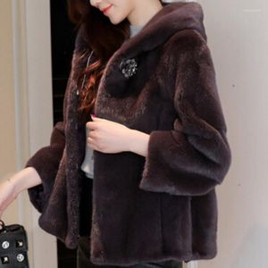 Peles feminino Casaco Faux Mulheres grossas Autumn Autumn Winter Leis Jacket Short Windbreaker Fluffy Luffy Bontjas Parkas Outerwear