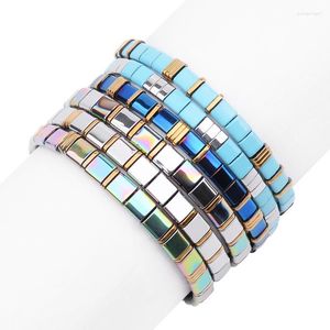 Strand Tila pärlor armband för kvinnor mode boho stretch avstånd glas miyuki armband armband kvinnliga charm smycken
