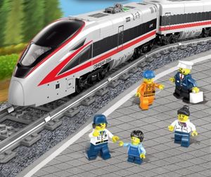 Оптовая брио -поезда мини -блоки поезда поезда lepin Zug серия электрического железнодорожного поезда детские игрушки головоломки