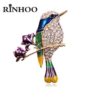 Rinhoo Carino Vivid Uccello Volante Spille Per Le Donne Inverno Animale Colibrì Pappagallo Vestiti Spille Fibbia Partito Casual Distintivo