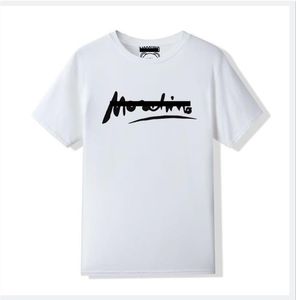 2023 Moschino Designer high-grade women's cotton T-shirt men's and women's style crewneck short sleeve T-shirt fashion print loose short sleeve T-shirt moschino 1236