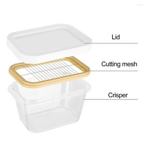 Storage Bottles Butter Cutter Rectangular Box Low-temperature Resistant Cheese With Slicer Lid Kitchen Tools