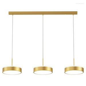 Pendant Lamps Modern Restaurant Chandelier Italian Light Luxury Table Three Creative Round Model Room Bar Bedroom Decorative Lights