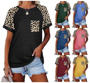 Damen-T-Shirts, lockere T-Shirts, Damen-Pullover, kurze Ärmel, O-Ausschnitt, Tops, Damen-Pullover, weibliche Mode, sexy Baumwolle, Leoparden-Tuch, Undershit