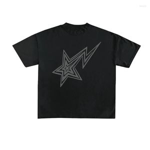 Men's T Shirts T-shirt Men's Fashion Summer Cotton Loose Short Sleeve Top Hip Hop Star Casual Printed Street Clothing