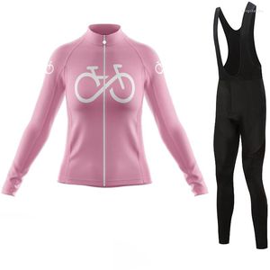 Racing set SPTGRVO Spring/Autumn Cycling Clothing Set Ladies Long Jersey Suit Mtb Bike Outfit EquipAcion Ciclismo Mujer