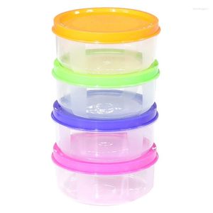 Storage Bottles Mini Freezer Box Round Microwaveable Plastic 150ML Refrigerator Small Vegetable Supplementary Food Cooler