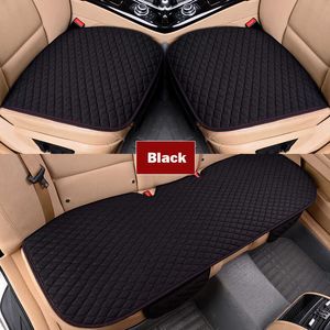 Cushions Flax Car Seat Cover Front Rear Linen Fabric Cushion Breathable Protector Mat Pad Universal Auto Interior Styling Truck SUV Van AA230520