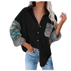 Jackets femininos 2023 Moda de moda casaco de casaco longo de manga longa de peito de peito único Casual Blusa étnica Blush Outerwear