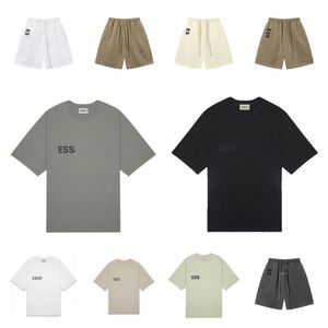 Herr tshirts ss ess shorts män solida färgbanor avslappnade par joggar byxa high street för män korta kvinnor hip hop streetwear topp tees