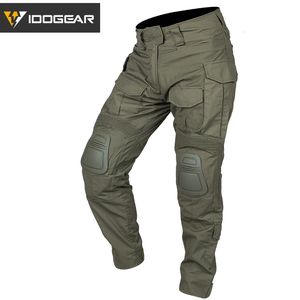 Jaktbyxor idogear g3 combat byxor med knädynor luftpistoler militära taktiska enheter cp gen3 räckvidd grön ct bomull polyester 3201 230520