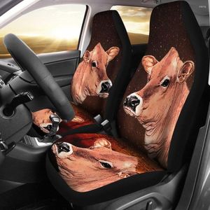 Bilstolskydd Söta Jersey Cattle (Cow) Print Set 2 PC Accessories Cover