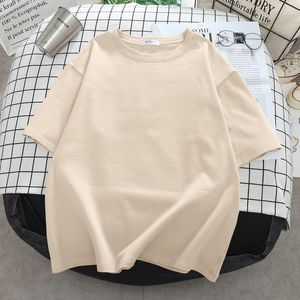 Camiseta plus size feminina Dayifun lady tshirts Summer L5XL Color sólida Manga curta Tees Tops 110 kg fêmea Oneck casual solto y2k 230520