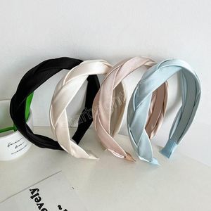 Fashion Hairband For Women Handmade Braided Turban Casual Light Color Headwear For Adult Hair Accessories