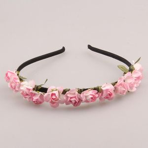 Decorative Flowers Lady Bride Beach Wedding Po Floral Garland Headbands Flower Girl Handmade Leaf Hairband Hair Accessories