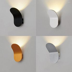 Wall Lamps 5W LED Light Aluminum Up Lamp Bedside Room Bedroom Ambient Lights Lighting Living Decor