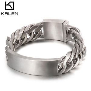 Bangle Kalen 18 mm matowa matowa stal nierdzewna Wysoka jakość bransoletki grawabilna biżuteria dla przyjaciela