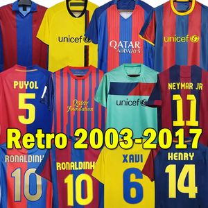 Retro Barcelona camisas de futebol barca 96 97 08 09 10 11 XAVI RONALDINHO RONALDO RIVALDO GUARDIOLA Iniesta finais clássico maillot de foot 12 13 14 15 16 17 camisas de futebol