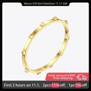 Bangle Enfashion Pyramid Spikes Armband Gold Color rostfritt stål manschettarmband armband för kvinnor modesmycken pulseiras b202076