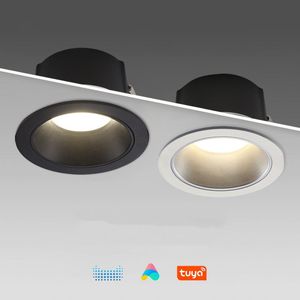 Downlights Tuya LED Spot Licht 220v Smart Glühbirne Overhead Einbau Lampe Laterne Scheinwerfer Stretch Decken Lichter Für Zimmer Decke