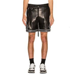 2023 Off-Designer-Herren-Shorts, Sommermode, Strandhose, hochwertiger OEM-Hersteller, stilvolles Design, schwarz, kann individuell angepasst werden, individuelles Pu-Leder für Herren