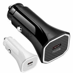 Universal Type C USB-C PD Car Charger 20W Power Adapter For iphone 14 13 12 11 7 8 Plus X XR Samsung Android phone GPS