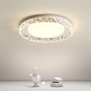 Lampadari Lampade da camera da letto per soggiorno Illuminazione per interni Decorazioni per la casa Bianco Rotondo Casa Lampadario moderno a soffitto a led