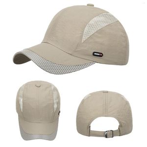 Ball Caps Simple Mesh Quick-drying Cap For Men Sports Baseball Summer Sun Hats Peaked Solid Color Protection Casquette