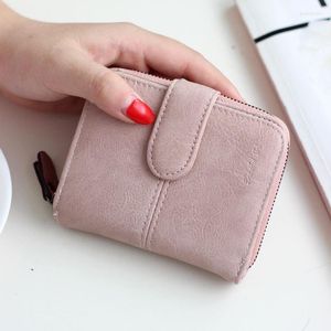Wallets Short Women's Wallet And Fashion Frosted Buckle Zipper Zero
