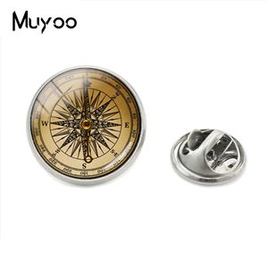 2018 New Arrival Handmade Vintage Jewelry Lapel Pins Retro Compass Glass Round Photos Butterfly Fashion Jewelry Brooches Pins