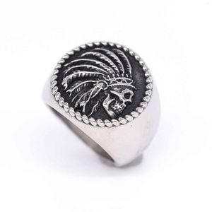 Cluster Rings Stainless Steel Tribal Skull Ring Men's Greek Mythology