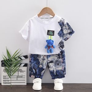 New Summer Children Boys Clothes Fashion Baby Boys Cotton T Shirt Shorts 2Pcs/sets Kids Clothes Toddler Casual Tracksuit