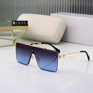 Fashion Classic 0835 Sunglasses For Men Metal Square Gold Frame UV400 Unisex Vintage Style Attitude Sunglasses Protection Eyewear With Box