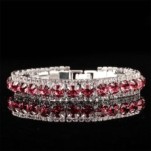 Bangle Diwenfu äkta 925 Sterling Silver Ruby Wrap Armband för kvinnor Ruby Topaz Gemstone Pulseira Feminina Party Silver 925 smycken