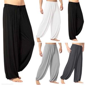 Erkekler Pantolon Erkekler Joggers Pantolon Günlük eşofmanlar Sıradan Düz Renk Bol Pantolonlar Göbek Dans Yoga Harem Pantolon Pantolonlar Pantolonlar Men Gevşek Stil Sıcak