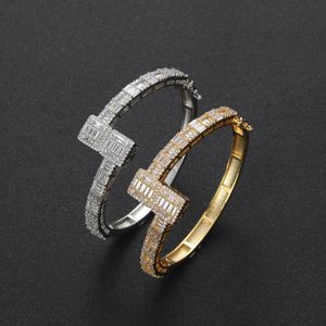 Bangle Fashion Iced Out Brass Armband Hip Hop Men's Jewelry CZ Armband BB107