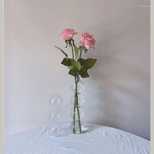 Vasos vaso de flor para decoração de mesa sala de estar de fleur tabletop terrário vidro recipiente de desktop