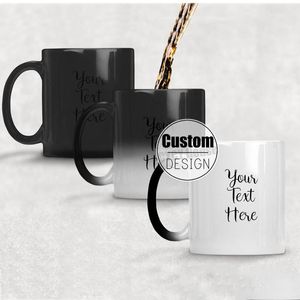 Tassen Benutzerdefinierte Desin Personalisierte Magische Tasse Wärmeempfindliche Keramik Farbwechsel Kaffee Milch Tasse Geschenk Druck Bilder R2023Mugs