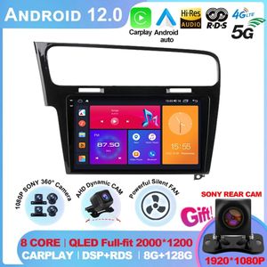 För Volkswagen VW Golf 7 MK7 GTI 2011-2021 CAR Radio Carplay HD Multimedia Android 12 Auto Qualcomm GPS Stereo 2Din Video Player-2