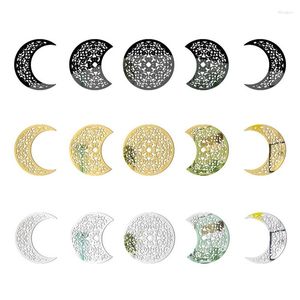 Adesivos de parede 77jb 5pcs 3d lunas fase adesiva decorativa decoração decalque de arte da sala de estar