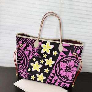 Abendtaschen im polynesischen Stil Schulterhandtasche Plumeria Große Kapazität Totes für Dame Sommerurlaub Lässige wasserdichte große Tasche weiblich