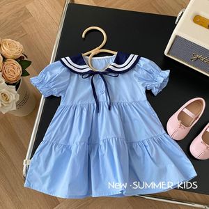 Dziewczyna sukienki Dzieci Ubranie Dziewczynki sukienka Koreańska Summer Simple Cute Preppy Casual Fashable Sweet for For For For