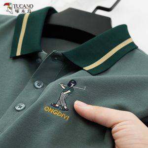 T-Shirt für Herren, TUCANO/Woodpecker, Herren-Poloshirt für den Sommer, neu, mit Spot-Stickerei, kurzärmelig, täglich, lässig, modisch