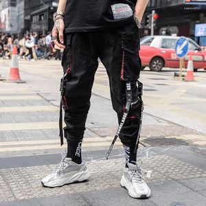 Calças de calças masculinas jogador de streetwear para homens calças de moletom de moda negra